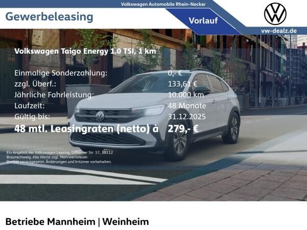 Volkswagen Taigo Energy 1,0 l TSI DSG NAVI LED Klima ALU