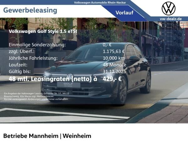 Volkswagen Golf Style 1,5 l eHybrid DSG LED Klima AHK ALU