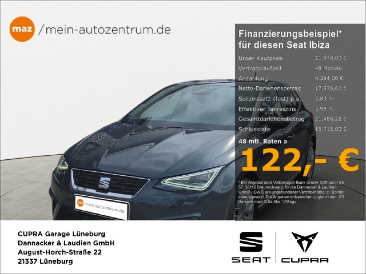 Seat Ibiza 1.0 TSI FR OPF Alu LED Navi ACC Kamera Full Link Sitzheizung