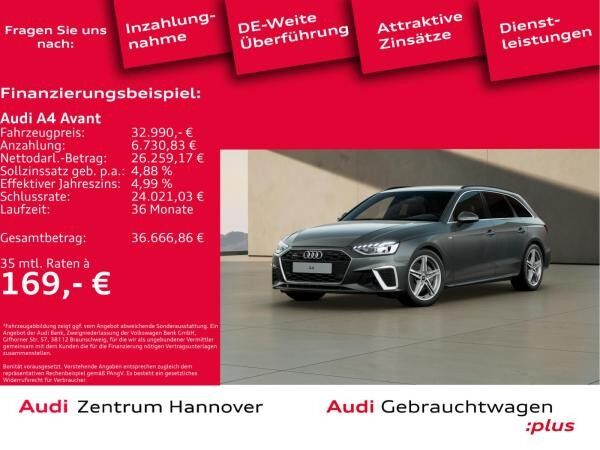 Audi A4 Avant S line 40 TFSI quattro AHK LED Kamera virtual Navi