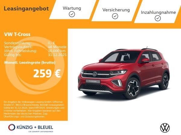 Volkswagen T-Cross R-Line 1.5 TSI DSG⚡️AHK⚡️PDC⚡️LED⚡️REGENS.⚡️APPCONNECT⚡️SITZHZG⚡️Liefertermin März 26