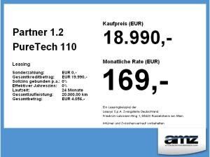 Peugeot Partner 1.2 PureTech 110 L1H1 *SONDERPREIS* inkl. Zulassung
