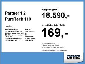 Peugeot Partner 1.2 PureTech 110 L1H1 *SONDERPREIS* inkl. Zulassung