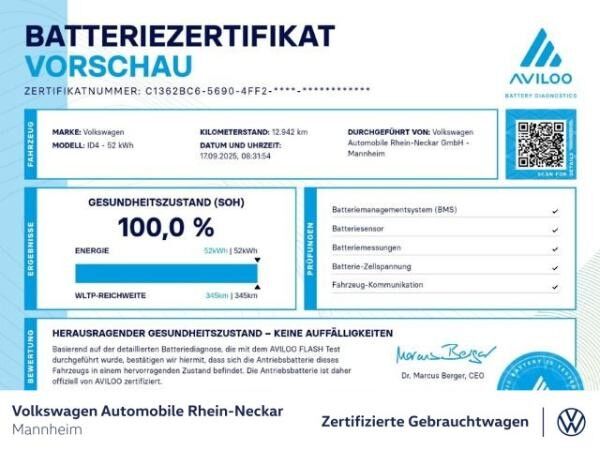 Volkswagen ID.4 Pure GAR2030 Navi PDC LED uvm