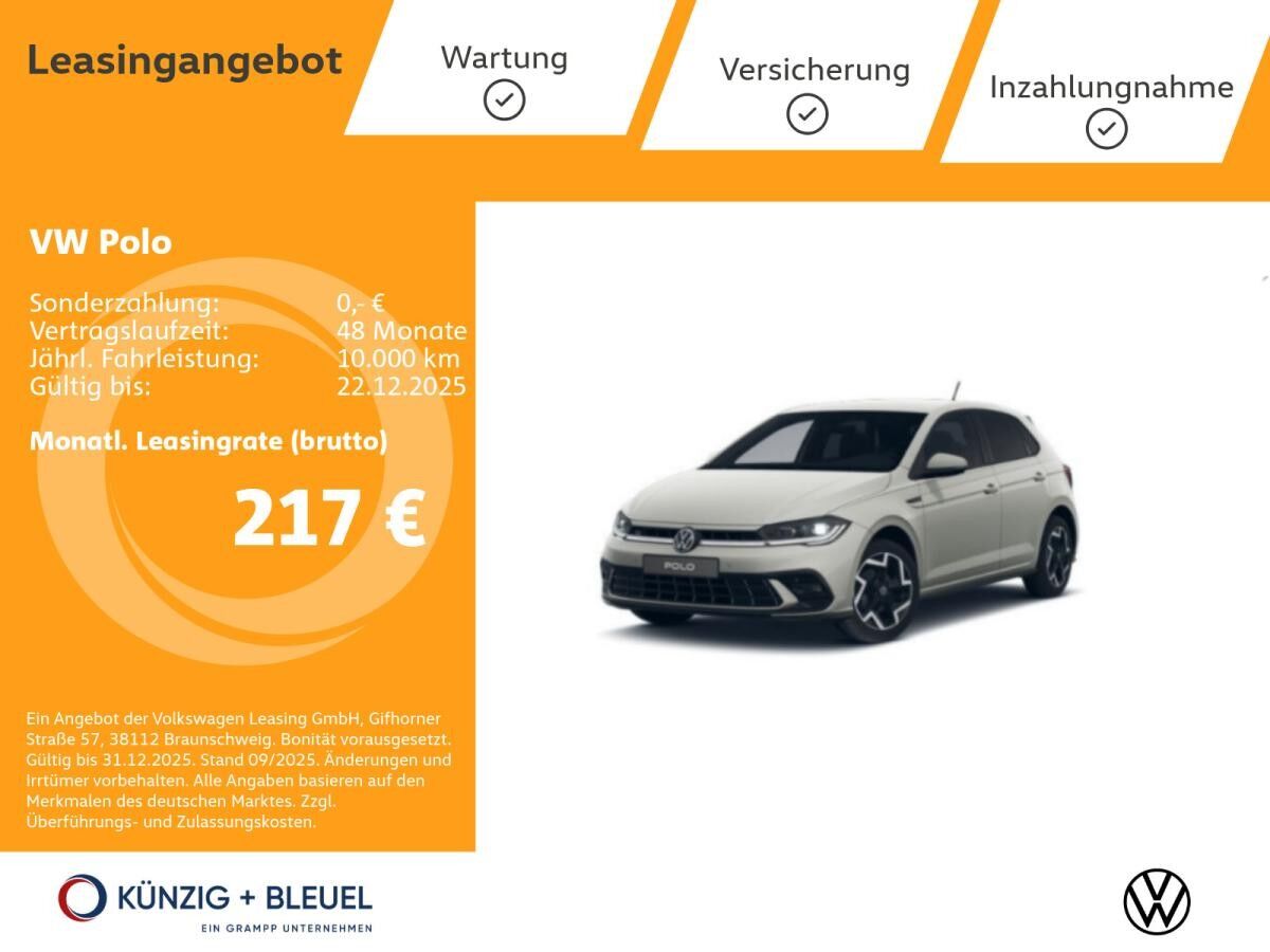 Volkswagen Polo R-Line1,0l TSI 5-Gang+Digital Cockpit+