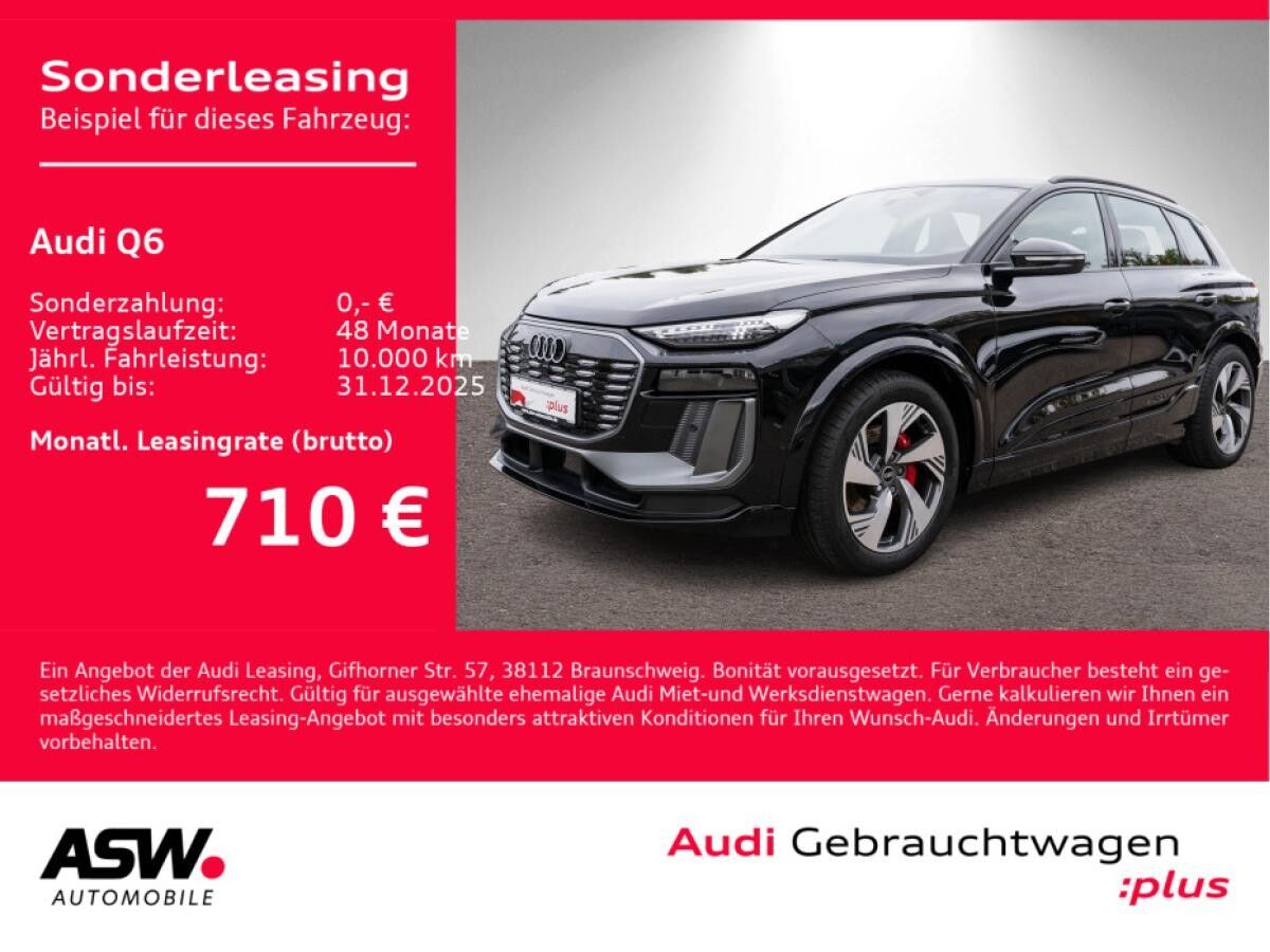 Audi e-tron Q6 SUV S line55 quattro NAVI MATRIX 360° UVP89455.- EUR // 0,25% Versteuerung