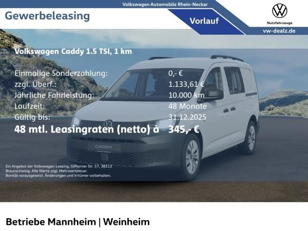 Volkswagen Caddy Flexible Maxi 5-Sitzer 1.5 TSI AHK Klima