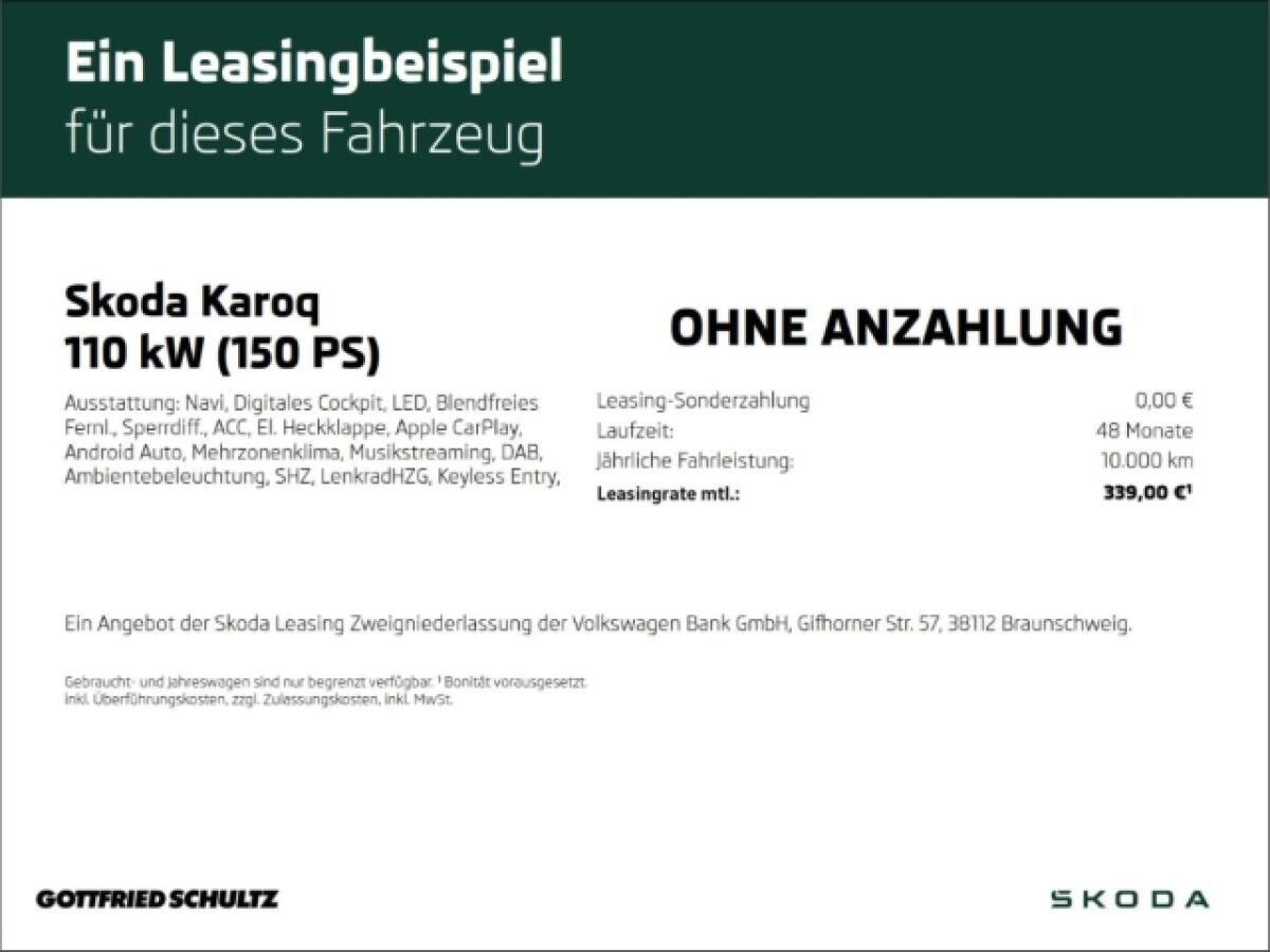 Skoda Karoq SELECTION 1.5 TSI 150 PS DSG ⚡Gewerbeleasing⚡ (Neuss)