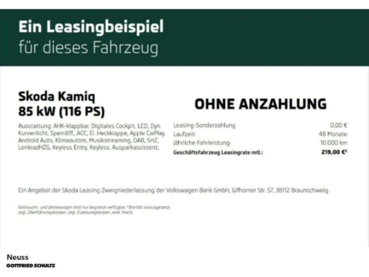 Skoda Kamiq Tour 1 0 TSI 116 PS 6-Gang (Neuss)