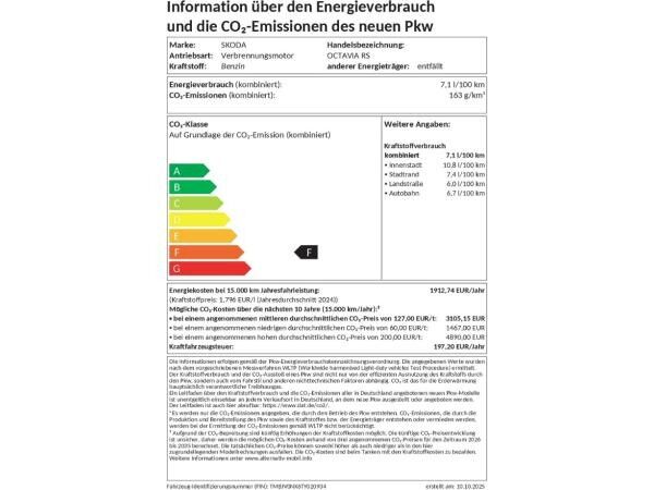 Skoda Octavia SOFORT VERFÜGBAR ! Combi RS Navi Pano DCC AHK 360° eHeck