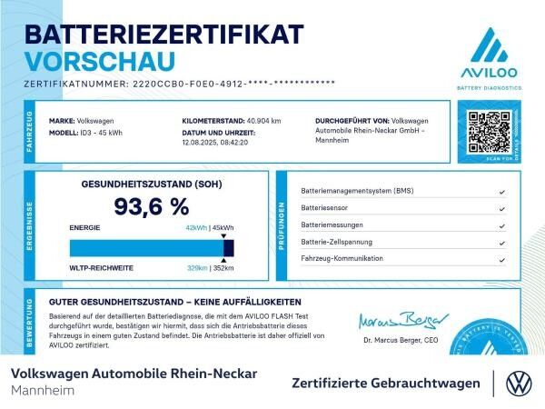 Volkswagen ID.3 Pure Performance Navi PEC LED uvm