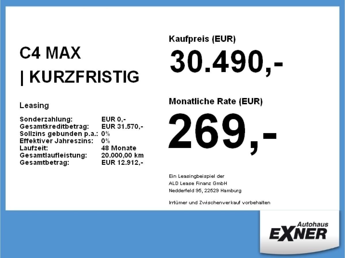 Citroën C4 MAX | KURZFRISTIG VERFÜGBAR | Privat