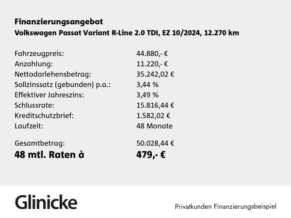 Volkswagen Passat Variant 2.0 TDI R-Line AHK Matrix LM 19" Navi ACC