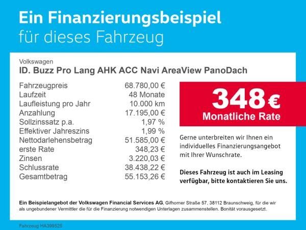 Volkswagen ID.Buzz ID. Buzz Pro Lang AHK ACC Navi AreaView PanoDach