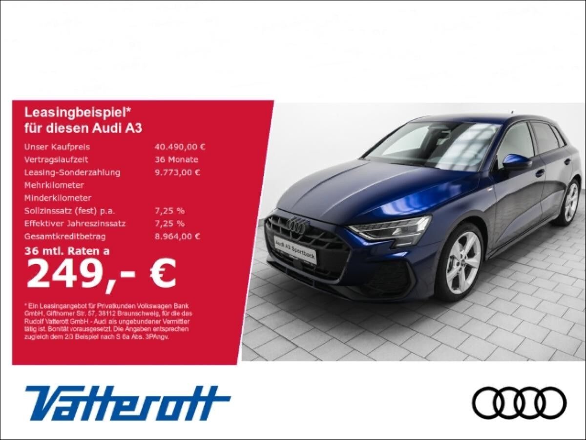 Audi A3 Sportback S line TFSI AHK ACC Matrix SONOS