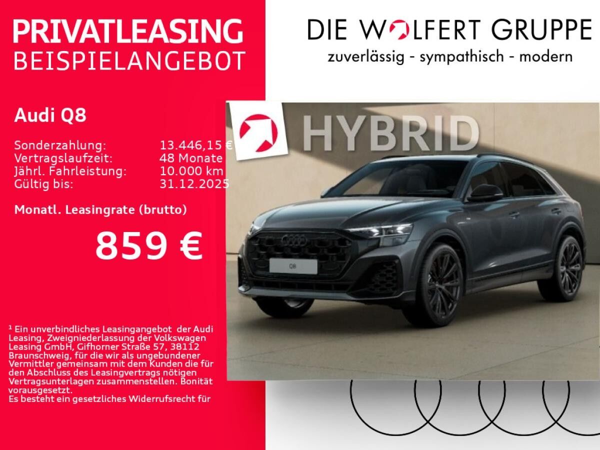 Audi Q8 SUV S line business TFSI e*0,5%*MATRIX*AHK Audi Q8 SUV S line business TFSI e*0,5%*MATRIX*AHK