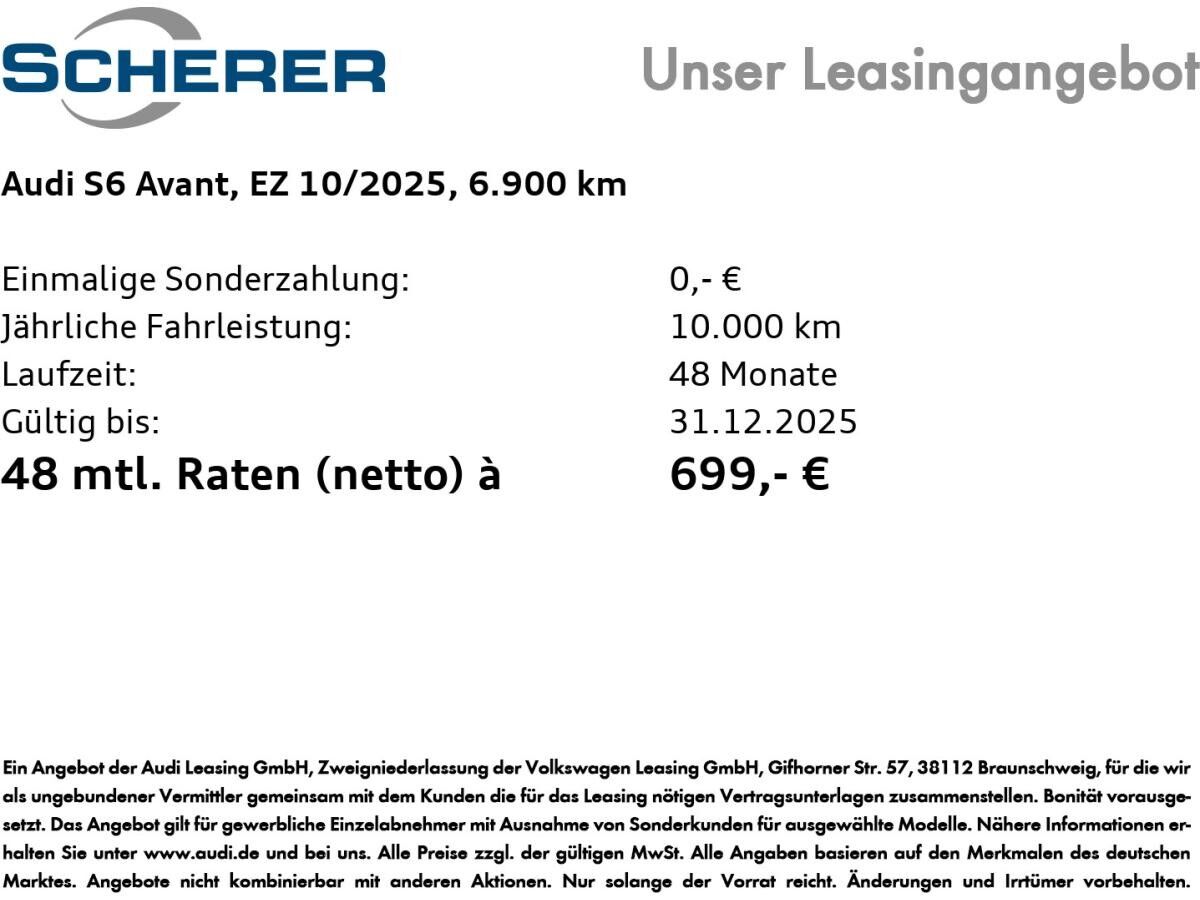 Audi S6 Avant TDI AHK SHZ KAMERA TEILLEDER