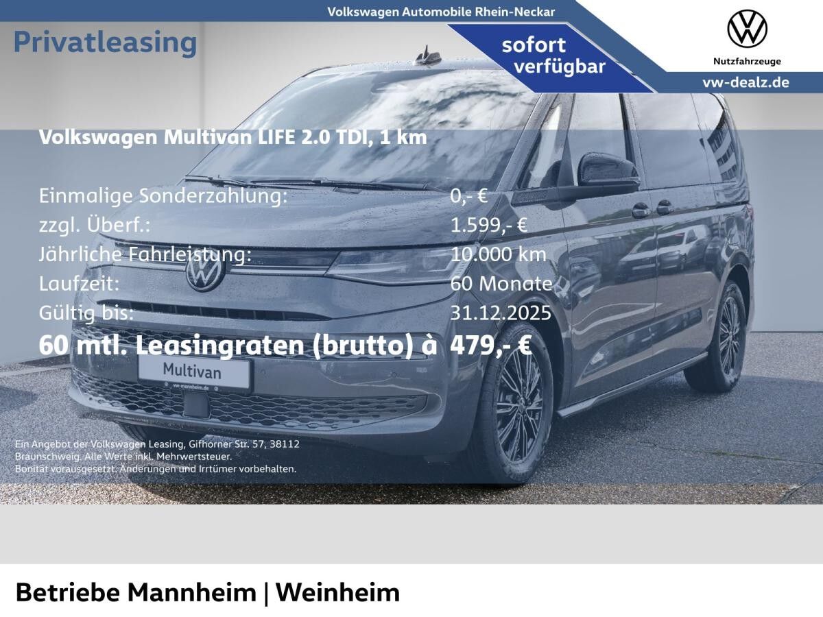 Volkswagen Multivan Life 2.0 TDI DSG AHK LED Klima APP