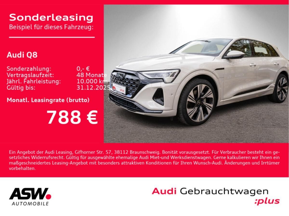 Audi Q8 50 e-tron S line quattr NAVI MATRIX UVP 99540 0,25% Versteuerung