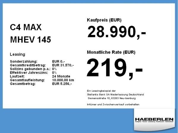 Citroën C4 MAX MHEV **BEHINDERTENRABATT**