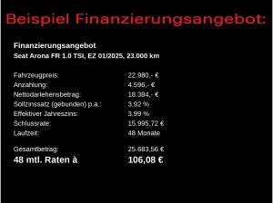 Seat Arona FR 1.0 TSI DSG / Navi, ParkAssi, LED, RFK