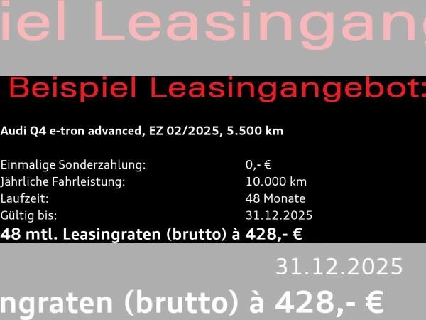 Audi Q4 e-tron advanced 45 / MMI-Navi plus, AHK, LED