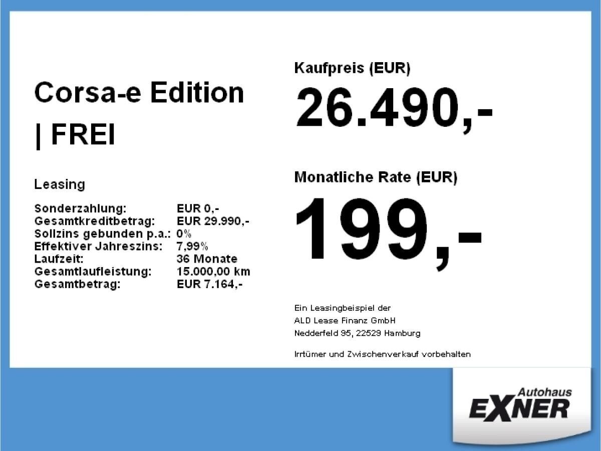 Opel Corsa-e Edition | FREI KONFIGURIERBAR | Privat