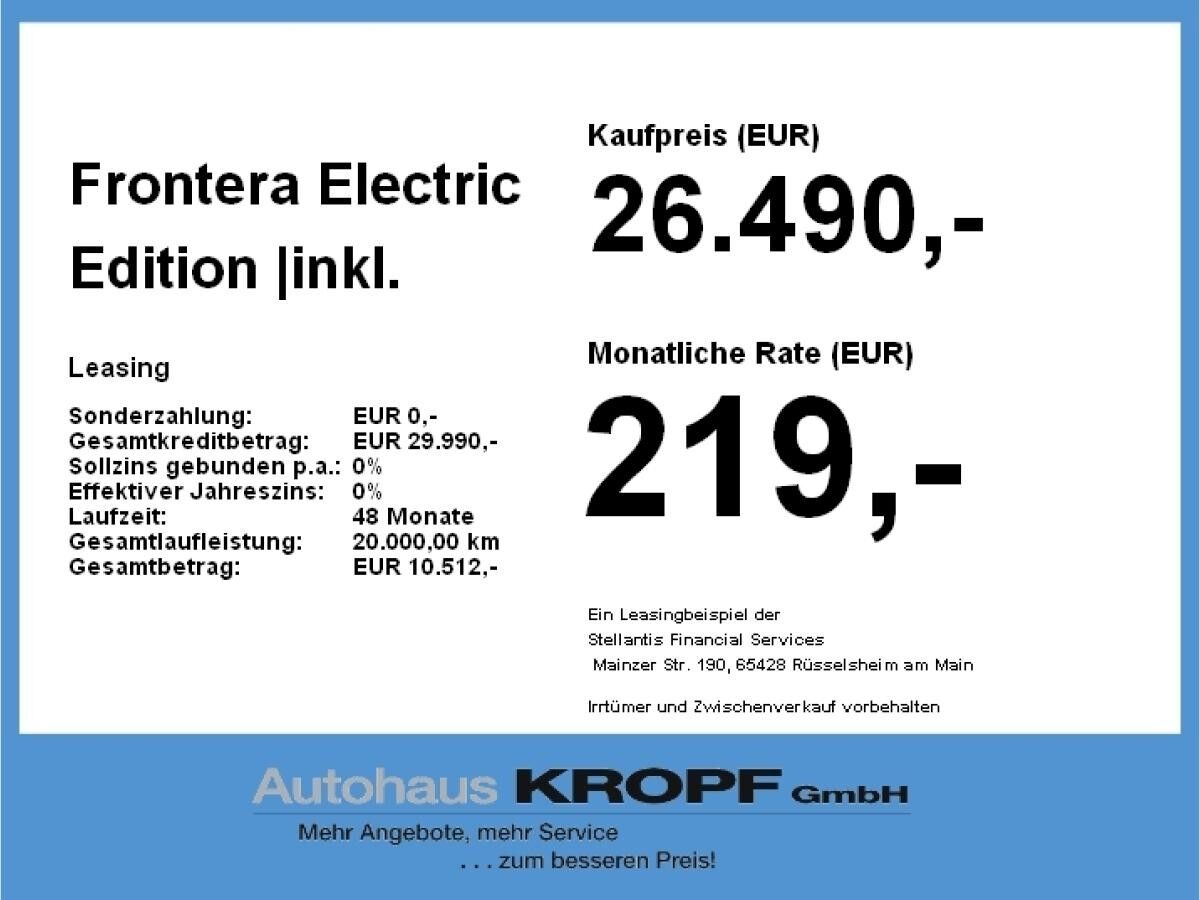 Opel Frontera Electric Edition |inkl. Tech-Paket|