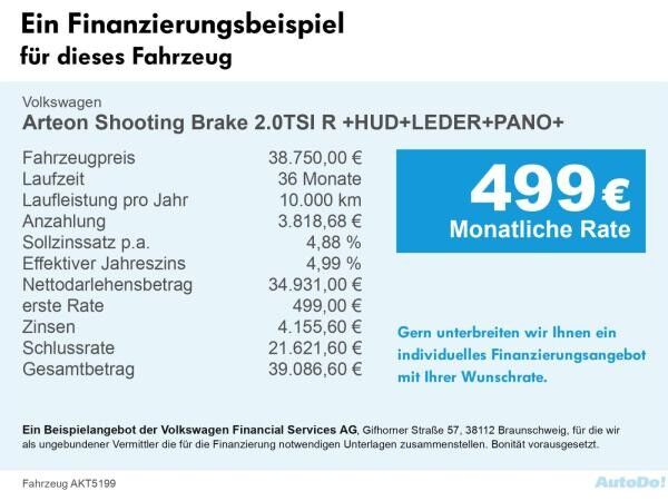 Volkswagen Arteon Shooting Brake 2.0TSI R +HUD+LEDER+PANO+