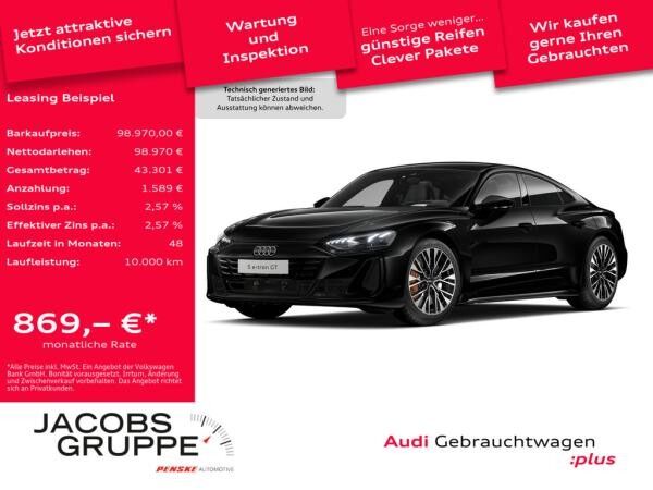Audi e-tron GT S qu. Black/Facelift/Pano/Laser/HuD/ACC/360° Audi e-tron GT S qu. Black/Facelift/Pano/Laser/HuD/ACC/360°