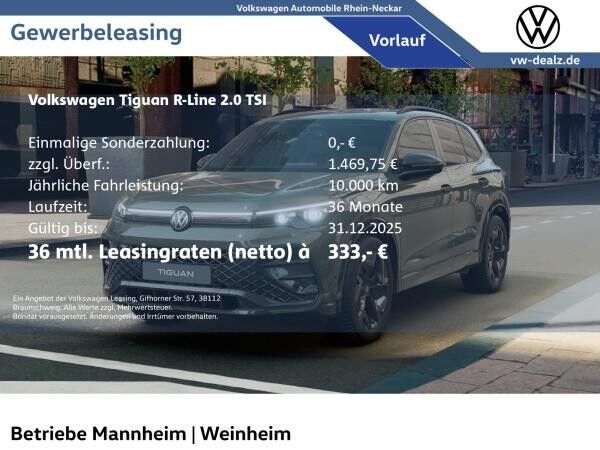 Volkswagen Tiguan R-Line 2.0 TSI 4MOTION DSG NAVI LED DAB