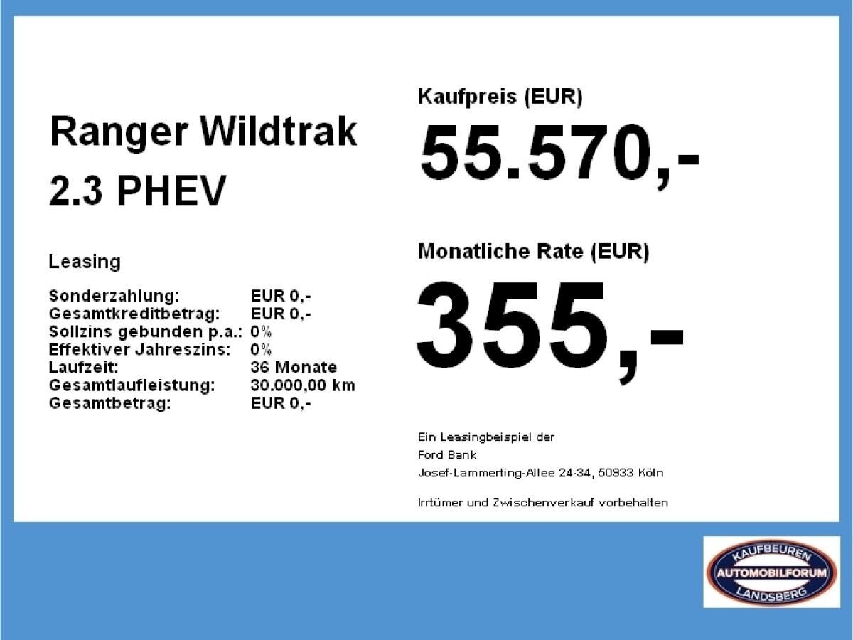 Ford Ranger Wildtrak 2.3 PHEV | ROLLO | CAM | NAV