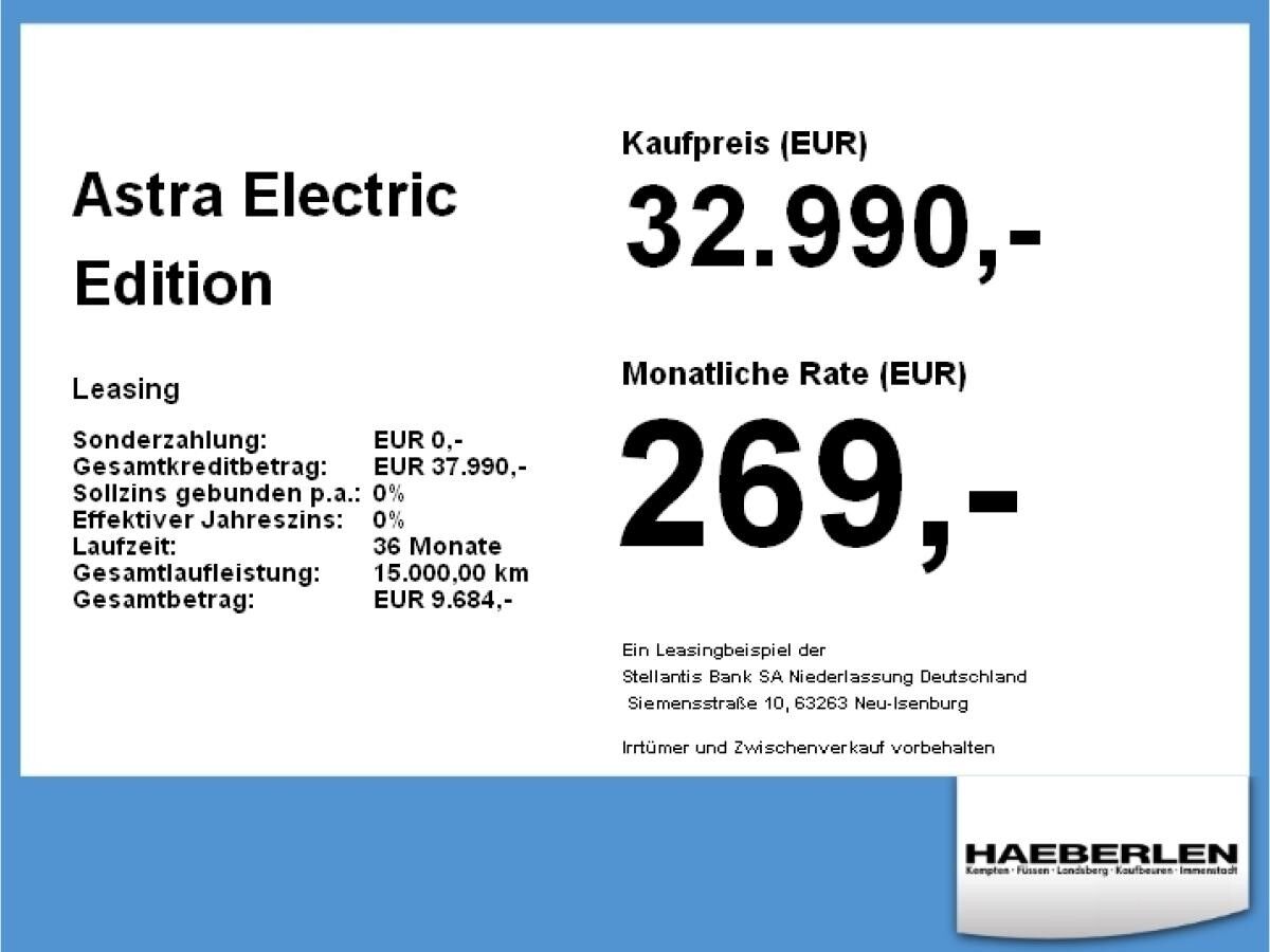 Opel Astra Electric Edition