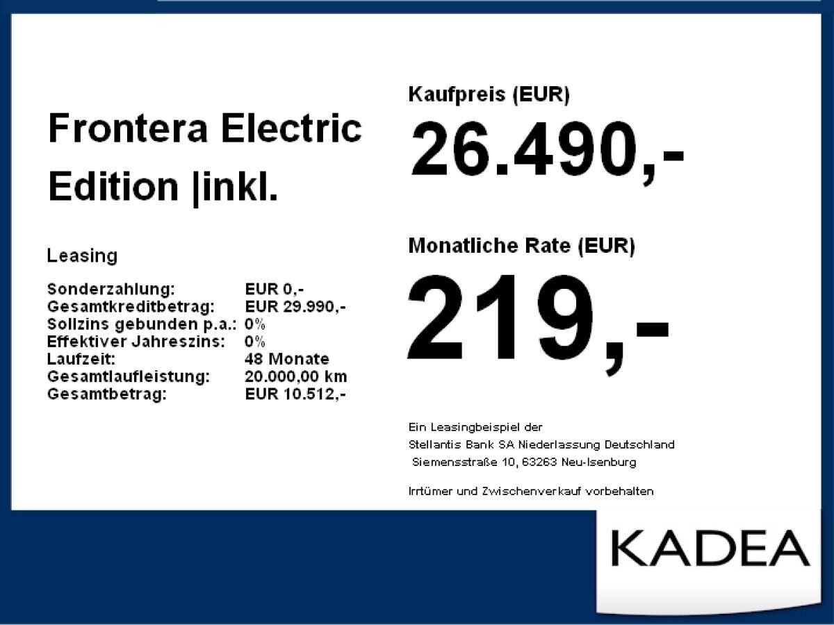 Opel Frontera Electric Edition |inkl. Tech-Paket|