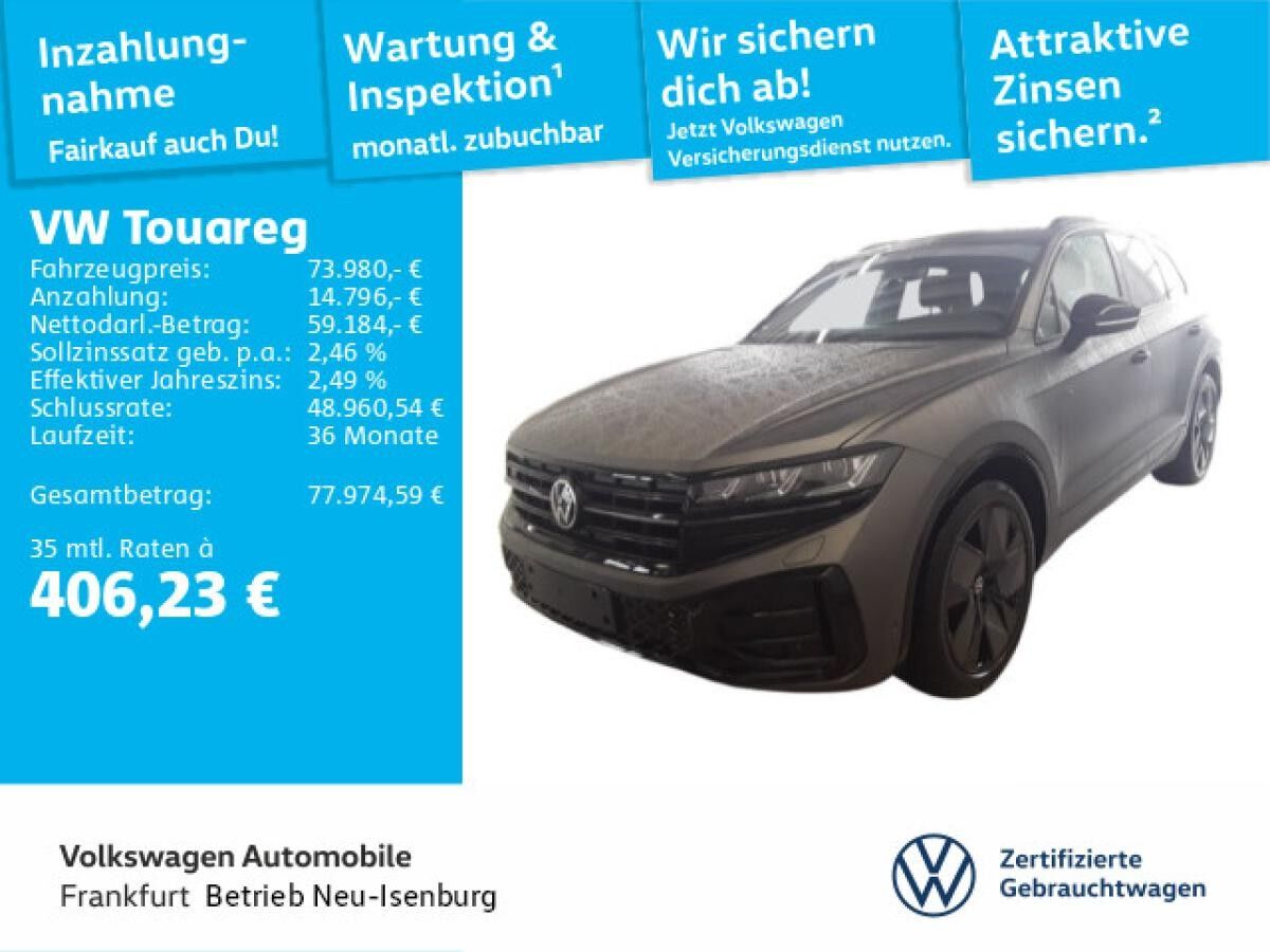 Volkswagen Touareg 3.0 V6 TDI 4M. R-Line Black Style 21" Leeds Leder Varenna IQ.LIGHT - HD-Matrix-Scheinwerfer Standhei