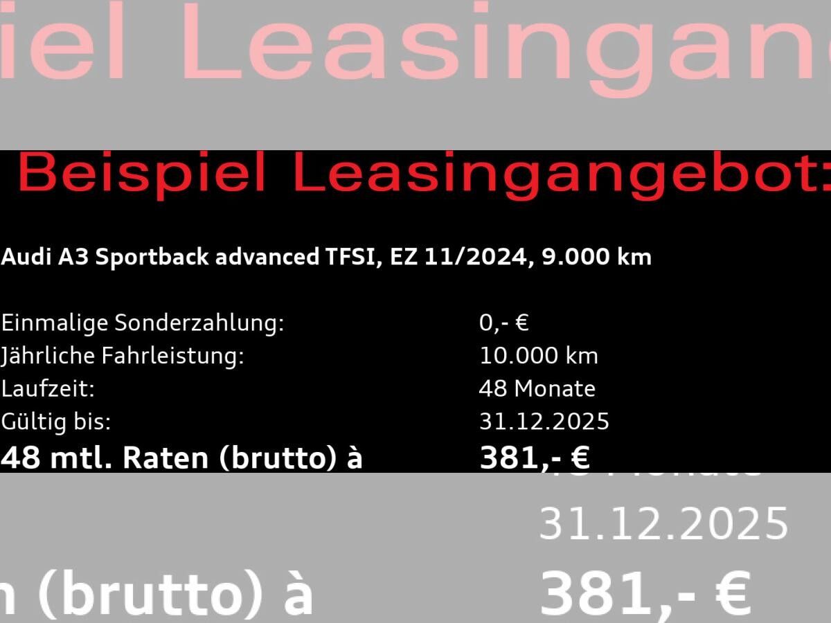 Audi A3 Sportback advanced 35 TFSI / Navi+, AHK, RFK