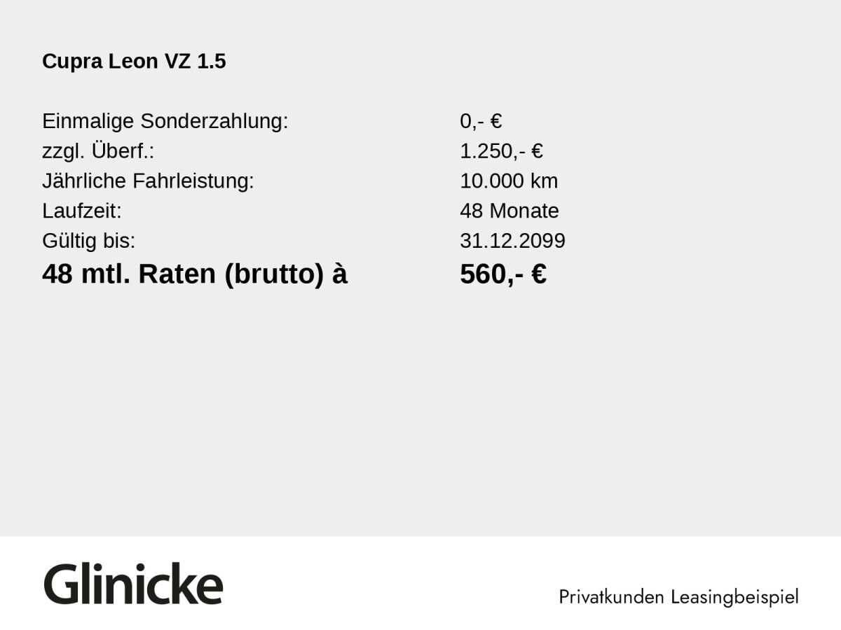 Cupra Leon Sportstourer 1.5 e-HYBRID VZ AHK Sennheiser Cupra Leon Sportstourer 1.5 e-HYBRID VZ AHK Sennheiser