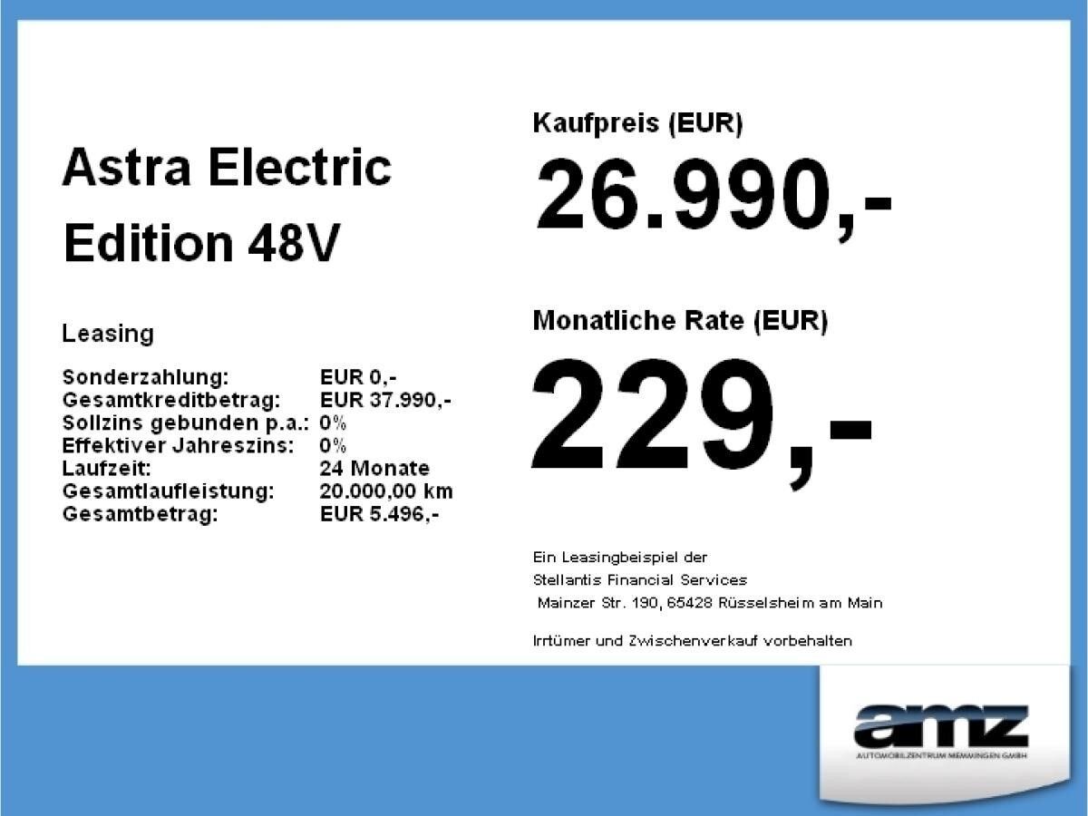 Opel Astra Electric Edition