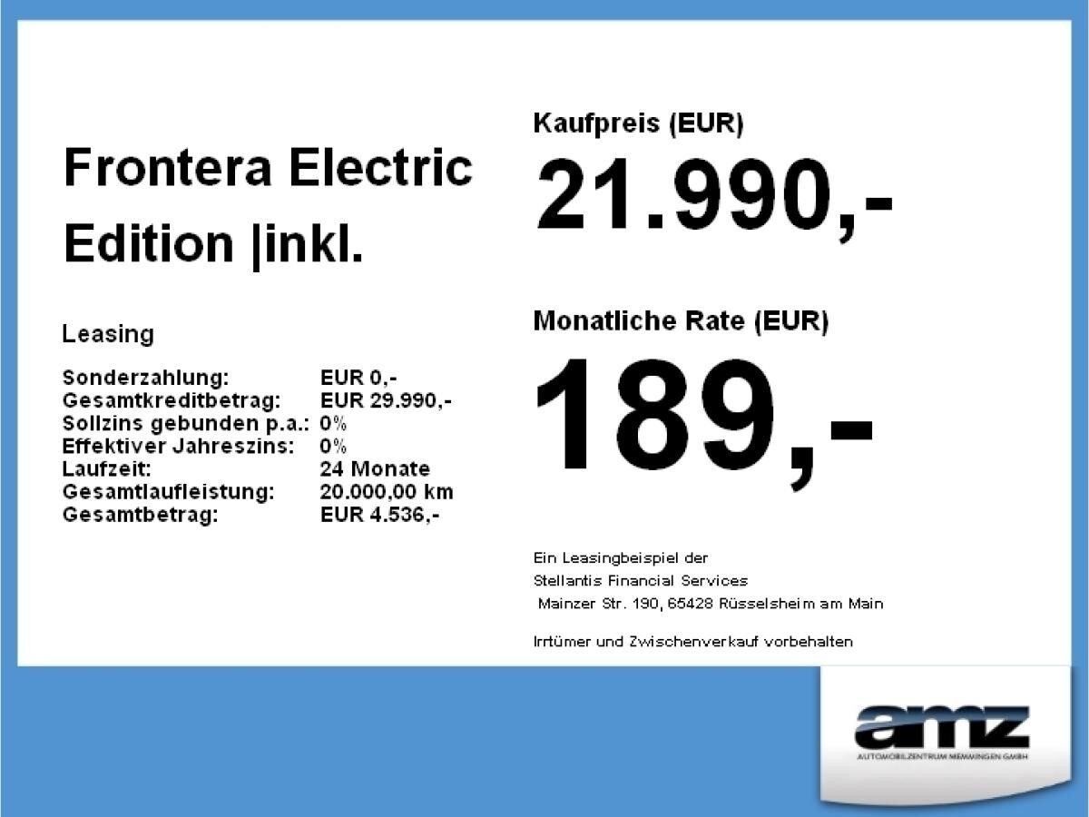 Opel Frontera Electric Edition |inkl. Tech-Paket|