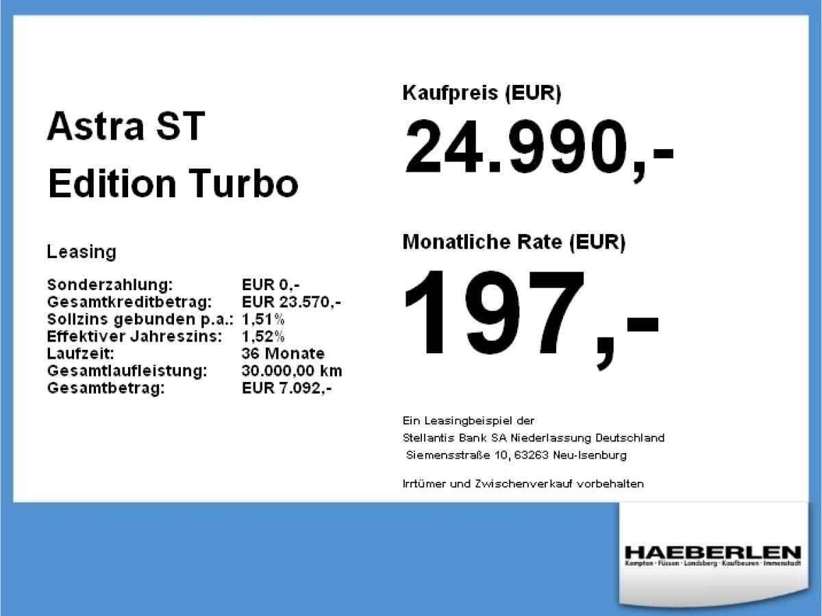 Opel Astra ST Edition *Sitzheizung*16AluAlwetter*