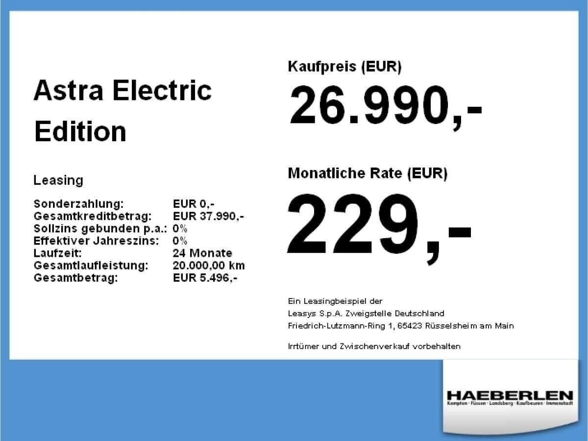 Opel Astra Electric Edition
