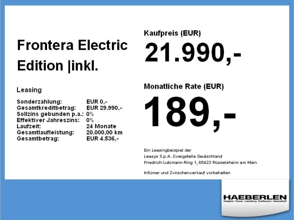 Opel Frontera Electric Edition |inkl. Tech-Paket|