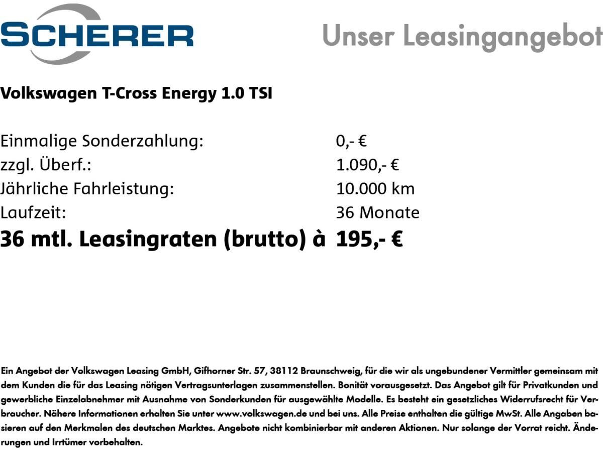 Volkswagen T-Cross ENERGY 1.0 l TSI OPF 5-Gang