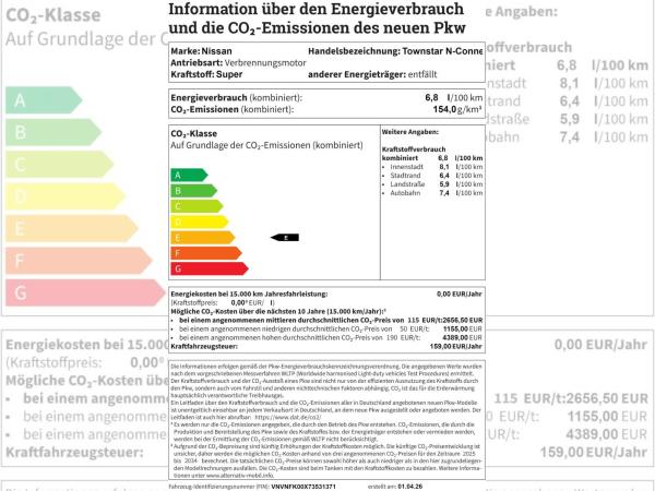 Nissan Townstar Kombi XFK N-Connecta L1 DIG-T MT