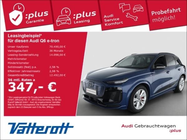 Audi Q6 e-tron performance edition one blue HUD AHK Luftfed.