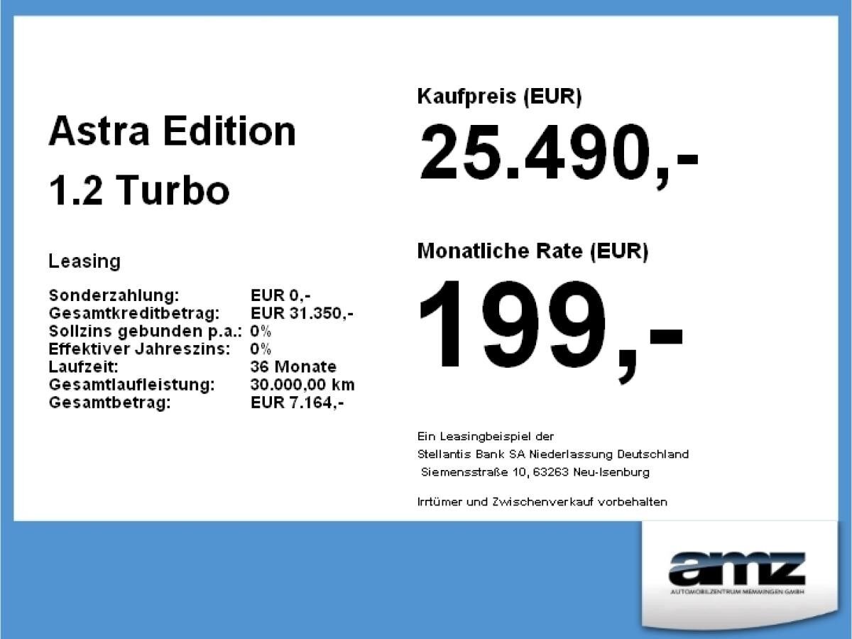 Opel Astra Edition 1.2 Turbo