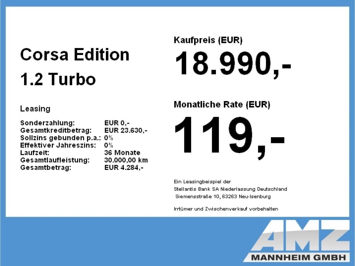 Opel Corsa Edition 1.2 Turbo