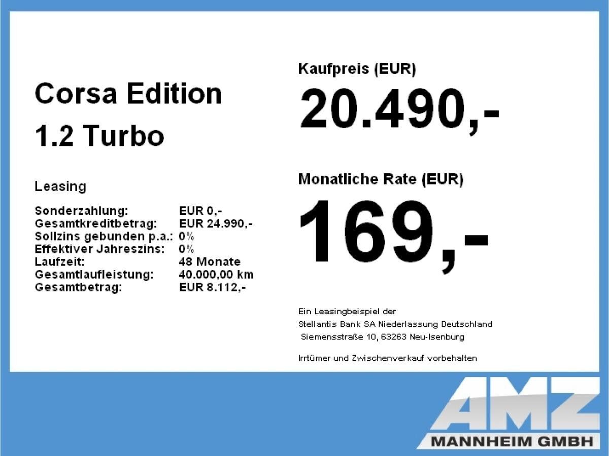 Opel Corsa Edition 1.2 Turbo