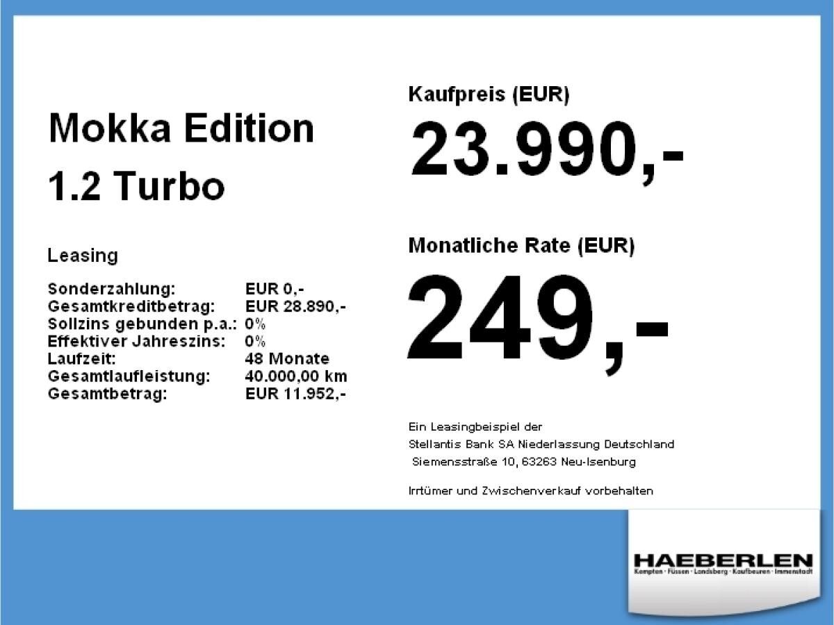 Opel Mokka Edition 1.2 Turbo **Gewerbehammer**