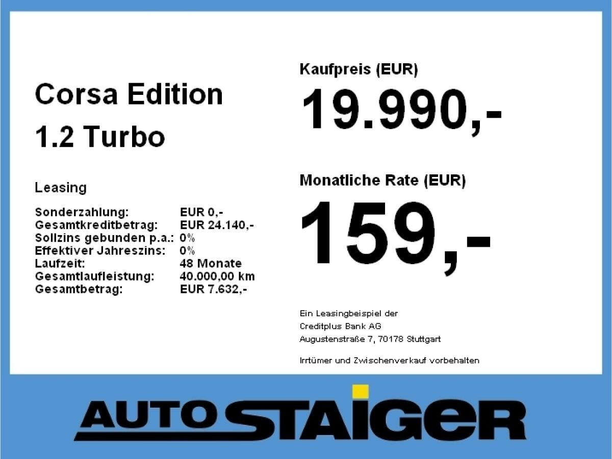 Opel Corsa Edition 1.2 Turbo